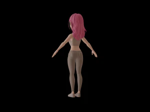 5Dollar Store Cute Cartoon Girl 3D Model