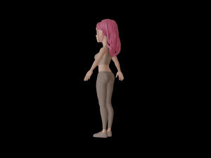 5Dollar Store Cute Cartoon Girl 3D 模型