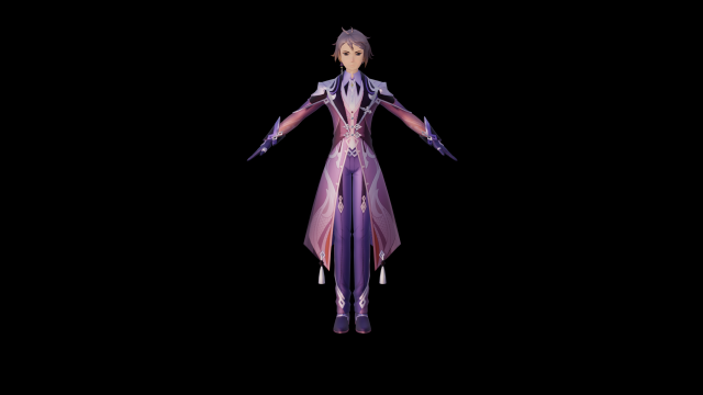 Genshin style 3D Model .c4d .max .obj .3ds .fbx .stl .blend 