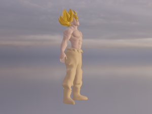 3DollarStore Songoku Rigged Game Ready Modelo 3D