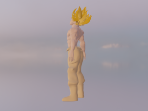 3DollarStore Songoku Rigged Game Ready Modelo 3D