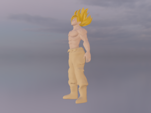 3DollarStore Songoku Rigged Game Ready Modelo 3D