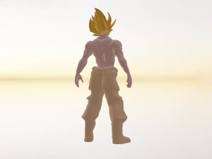 Unity Blender Songoku Game Starter 3D Model