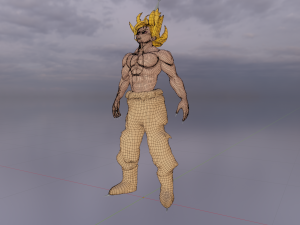 Unity Blender Songoku Game Starter 3D मॉडल