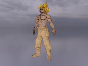 Unity Blender Songoku Game Starter 3D Model