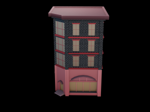 Blender city generator geometry node and random material 3D Model