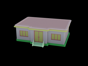 Blender city generator geometry node and random material 3D Model