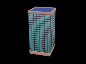 Blender city generator geometry node and random material 3D Model