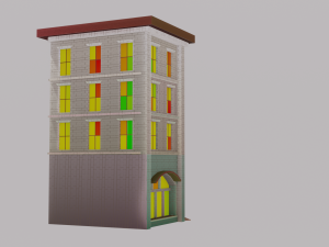 Free pbr stylized building 3D Model