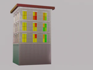 Free pbr stylized building 3D Model