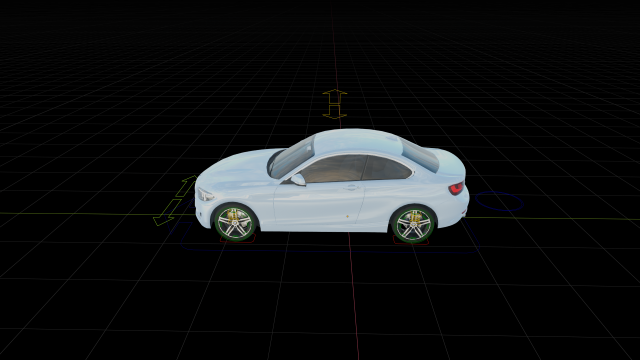 Car has rigged Model 3D .c4d .max .obj .3ds .fbx .stl .blend 