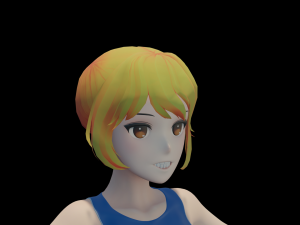 Anime girl with dress Modelo 3D