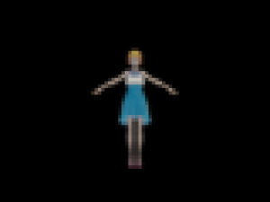 Anime girl with dress Modelo 3D