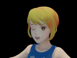 Anime Rigged Shapekey 3D Модель