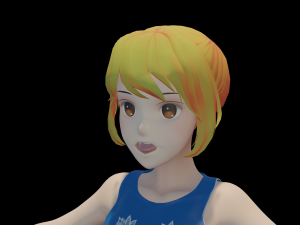 Anime Rigged Shapekey 3D Модель
