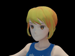 Anime Rigged Shapekey 3D Модель