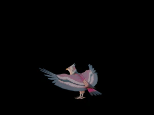 Falcon Genshin Style 3D Model