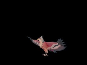 Falcon Genshin Style 3D Model