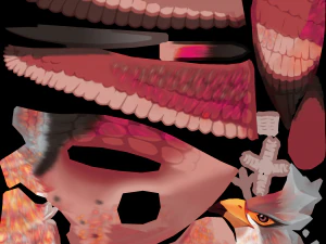 Falcon Genshin Style 3D Model