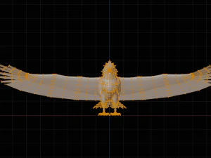 Falcon Genshin Style 3D Model