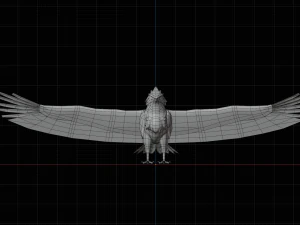Falcon Genshin Style 3D Model