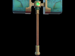 Lowpoly Stylized FBX Hammer 3D Model