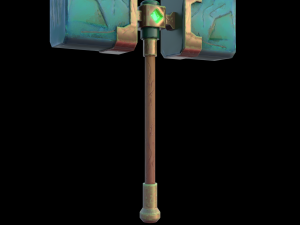 Lowpoly Stylized FBX Hammer 3D Model