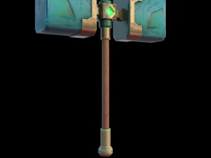 Lowpoly Stylized FBX Hammer 3D Model