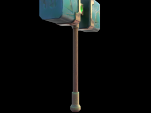 Lowpoly Stylized FBX Hammer 3D Model