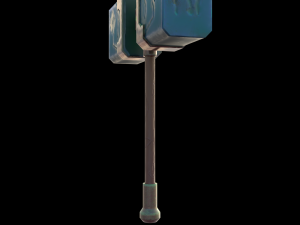 Lowpoly Stylized FBX Hammer 3D Model