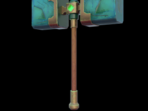 Lowpoly Stylized FBX Hammer 3D Model