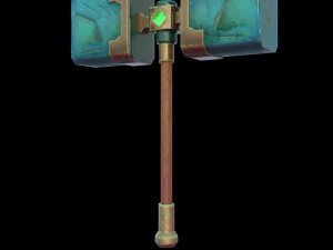 Lowpoly Stylized FBX Hammer 3D Model
