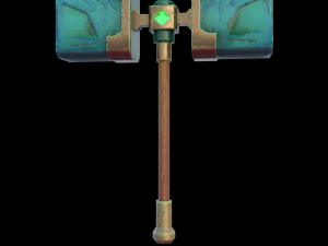 Lowpoly Stylized FBX Hammer 3D Model