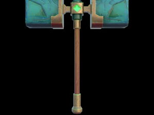 Lowpoly Stylized FBX Hammer 3D Model
