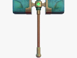 Lowpoly Stylized FBX Hammer 3D Model