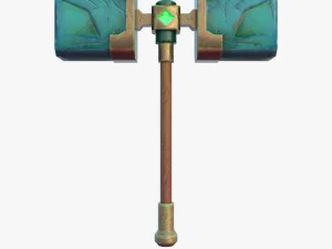 Lowpoly Stylized FBX Hammer 3D Model