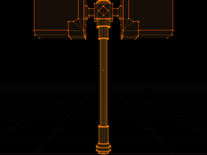 Lowpoly Stylized FBX Hammer 3D Model