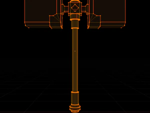 Lowpoly Stylized FBX Hammer 3D Model