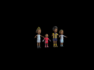 Cartoon Boy With Football Uniform Model 3D