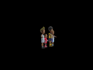Cartoon Boy With Football Uniform Model 3D