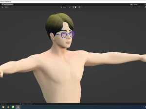 BTS Jin Stylized Lowpoly 3D Model