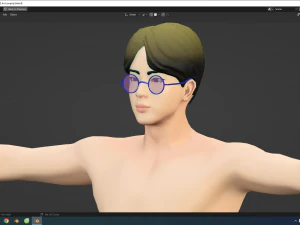 BTS Jin Stylized Lowpoly 3D Model