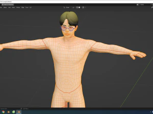BTS Jin Stylized Lowpoly 3D Model