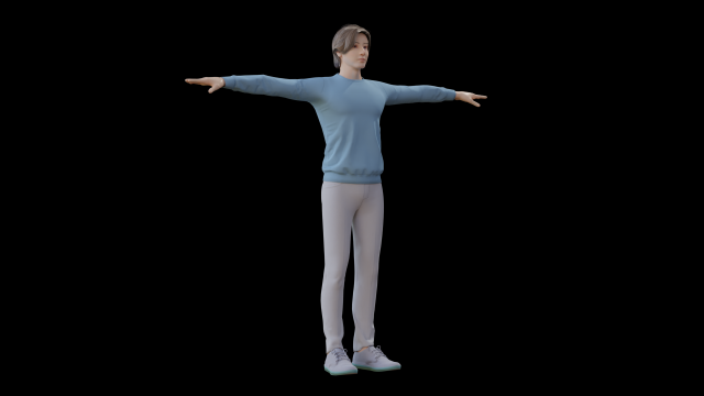 Stylized Male 3D 模型 .c4d .max .obj .3ds .fbx .stl .blend 