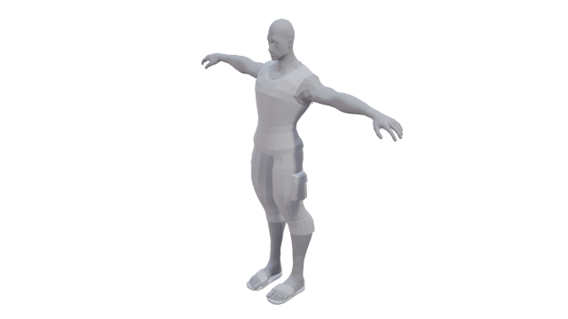 Free Lowpoly Male 3D Modell .c4d .max .obj .3ds .fbx .stl .blend