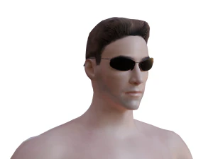Neo Matrix Haircard Pbr 3D Model