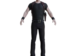 Neo From Matrix Game Ready 3D Model