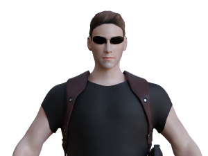 Neo From Matrix Game Ready Model 3D