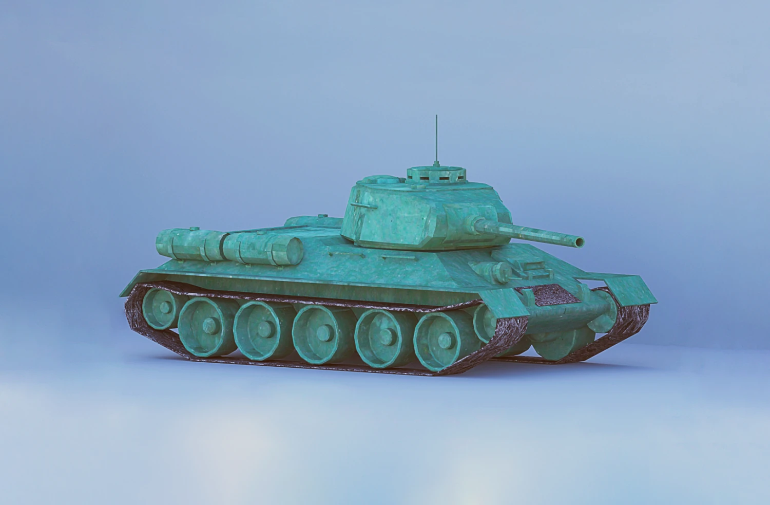 T-34-85 3D Model .c4d .max .obj .3ds .fbx .stl .blend 