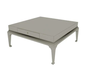Coffee Table Chinese Red Surprise Table 110x110 h50 3D Model